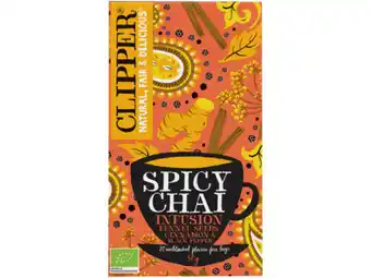Hoogvliet Clipper Spicy chai organic infusion aanbieding