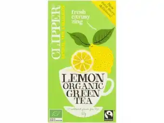 Hoogvliet Clipper Organic Green Tea Lemon aanbieding