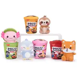 Top1Toys Kawaii pluche noodle pot met dier 4 asst aanbieding