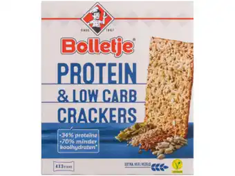 Hoogvliet Bolletje Protein low carb crackers aanbieding