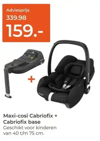 Prenatal Maxi-cosi Cabriofix + Cabriofix base aanbieding