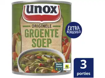 Hoogvliet Unox Soep in blik originele groentesoep aanbieding
