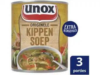 Hoogvliet Unox Soep in blik originele kippensoep aanbieding