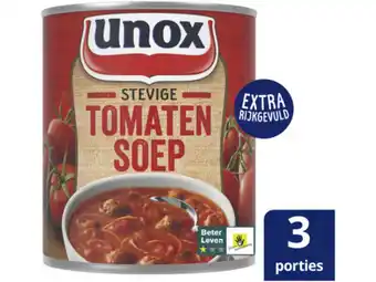 Hoogvliet Unox Soep in blik stevige tomatensoep aanbieding