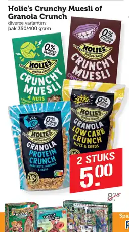 Coop Holie's Crunchy Muesli of Granola Crunch aanbieding