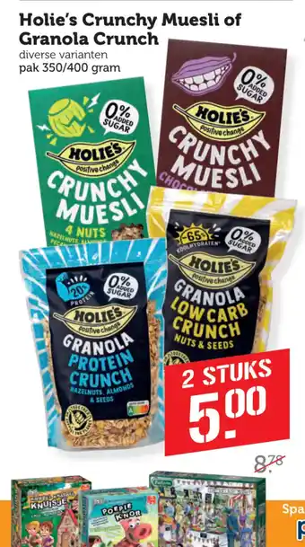 Coop Holie's Crunchy Muesli of Granola Crunch aanbieding