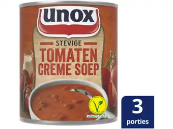 Hoogvliet Unox Soep in blik stevige tomaten crèmesoep aanbieding