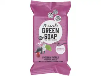 Hoogvliet Marcel's green soap Cleaning wipes patchouli & cranberry aanbieding