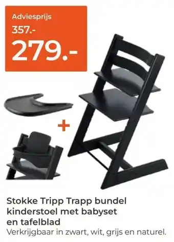 Prenatal Stokke Tripp Trapp bundel kinderstoel met babyset en tafelblad aanbieding
