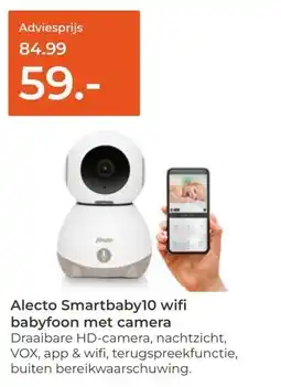 Prenatal Alecto Smartbaby10 wifi babyfoon met camera aanbieding