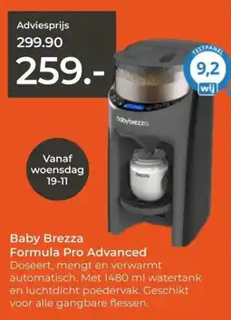 Prenatal Baby Brezza Formula Pro Advanced aanbieding
