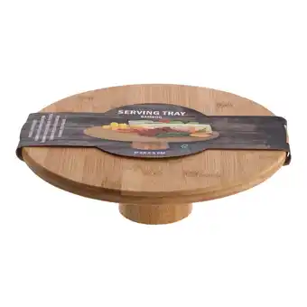 Marskramer Serveerplank op voet bamboe aanbieding