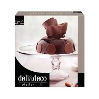 Marskramer Royal Leerdam Taart plateau Glas Op Voet 33 cm x 12.2 cm aanbieding