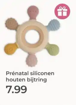 Prenatal Prénatal siliconen houten bijtring aanbieding