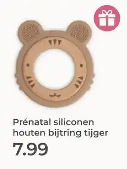 Prenatal Prénatal siliconen houten bijtring tijger aanbieding