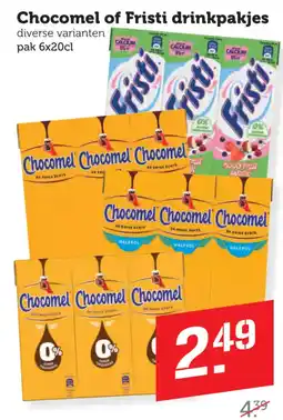 Coop Chocomel of Fristi drinkpakjes aanbieding