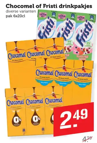 Coop Chocomel of Fristi drinkpakjes aanbieding