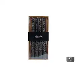 Marskramer Tafelkaars twist zwart 4uur 4stuks 2x2x20cm aanbieding
