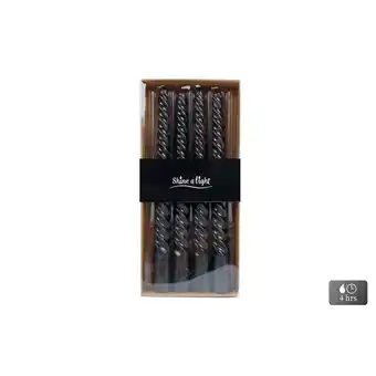 Marskramer Tafelkaars twist zwart 4uur 4stuks 2x2x20cm aanbieding
