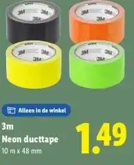 Lidl Neon ducttape aanbieding