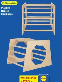 Lidl Playtive Houten klimkubus aanbieding