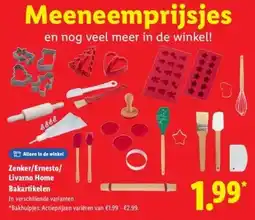 Lidl Zenker/Ernesto/ Livarno Home Bakartikelen aanbieding