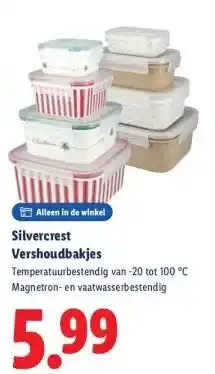 Lidl Silvercrest Vershoudbakjes aanbieding