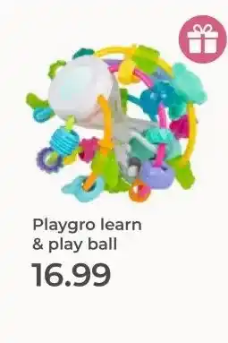Prenatal Playgro learn & play ball aanbieding