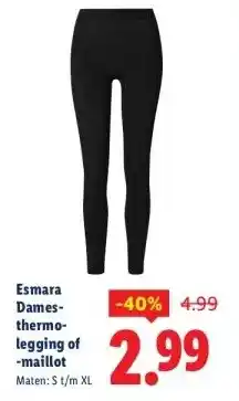 Lidl Esmara Dames- thermo- legging of -maillot aanbieding