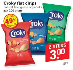 Coop Croky flat chips aanbieding