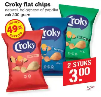 Coop Croky flat chips aanbieding