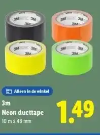 Lidl 3m Neon ducttape aanbieding