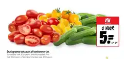 Jumbo Snackgroente tomaatjes of komkommertjes aanbieding