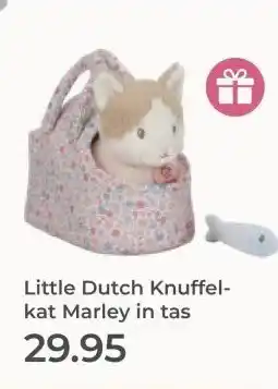 Prenatal Little Dutch Knuffel- kat Marley in tas aanbieding
