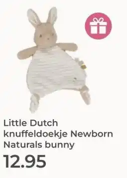 Prenatal Little Dutch knuffeldoekje Newborn Naturals bunny aanbieding