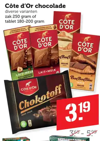 Coop Côte d'Or chocolade aanbieding