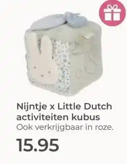 Prenatal Nijntje x Little Dutch activiteiten kubus aanbieding
