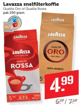 Coop Lavazza snelfilterkoffie aanbieding