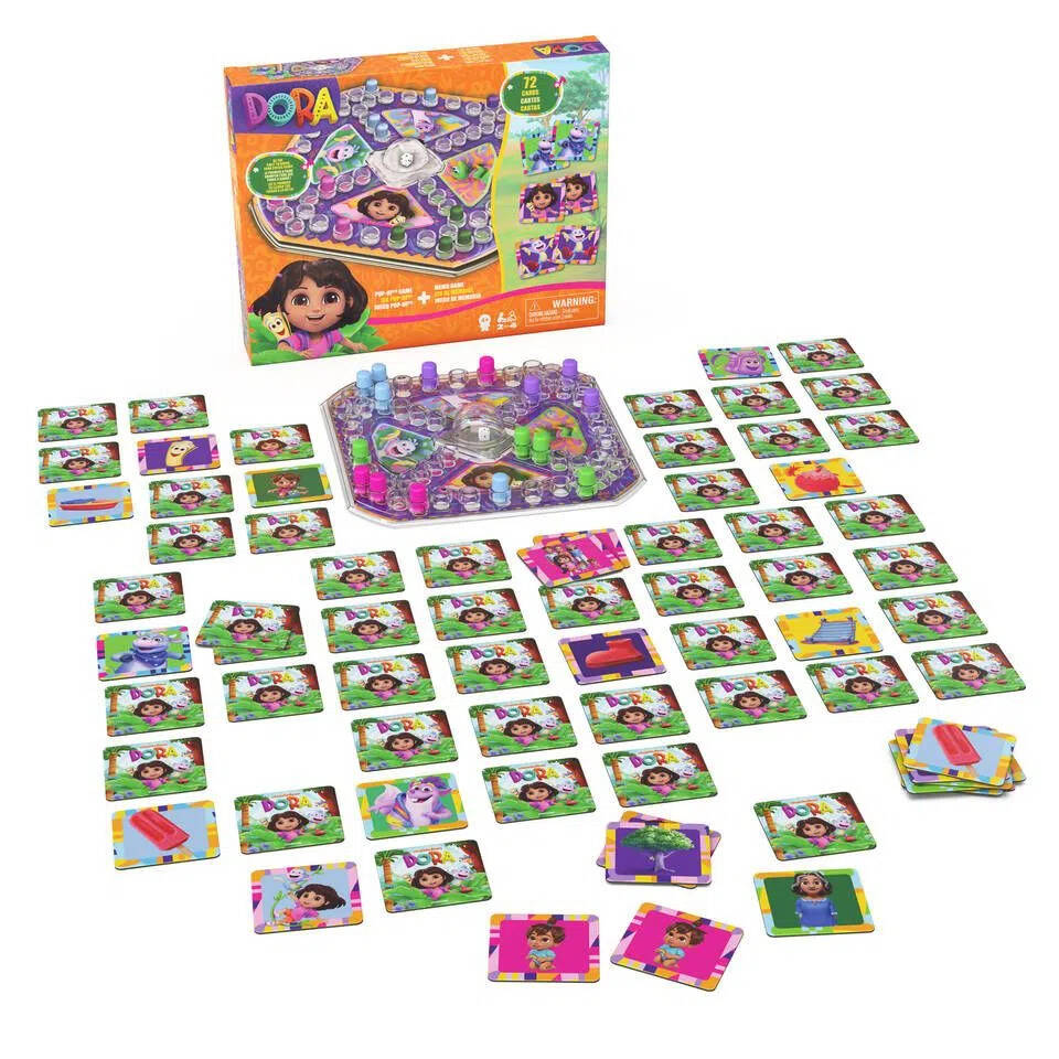 Clementoni Memo Pocket Dora La Exploradora 2025 – Juego De Memoria Con 48 Fichas Coloridas Para Niños, Hecho En Italia