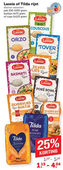 Coop Lassie of Tilda rijst aanbieding