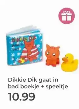 Prenatal Dikkie Dik gaat in bad boekje + speeltje aanbieding
