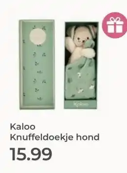 Prenatal Kaloo Knuffeldoekje hond aanbieding