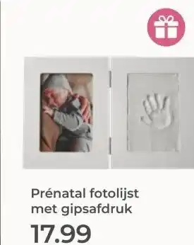 Prenatal Prénatal fotolijst met gipsafdruk aanbieding