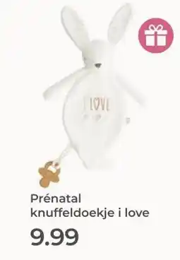 Prenatal Prénatal knuffeldoekje i love aanbieding