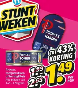Hoogvliet Princes tonijnstukken of haringfilets aanbieding