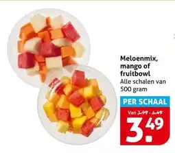 Hoogvliet Meloenmix, mango of fruitbowl aanbieding