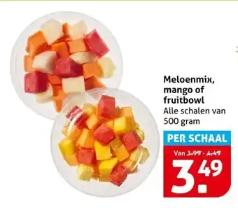 Hoogvliet Meloenmix, mango of fruitbowl aanbieding