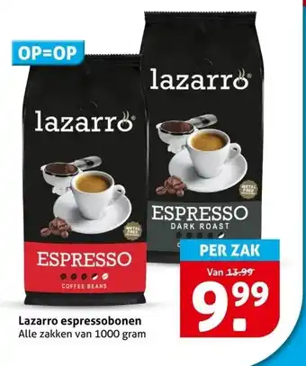 Hoogvliet Lazarro espressobonen aanbieding