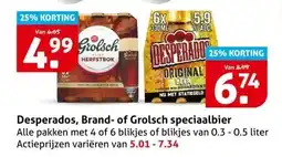 Hoogvliet Desperados, Brand- of Grolsch speciaalbier aanbieding