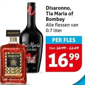 Hoogvliet Disaronno, Tia Maria of Bombay aanbieding